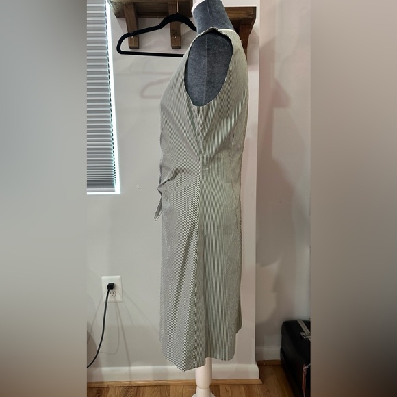 NWOT Victoria Beckham Double Knot Green White Sleeveless Dress Size 4 - Picture 7 of 13